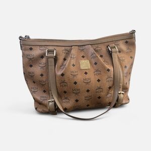 MCM Cognac Visetos Shoulder Bag